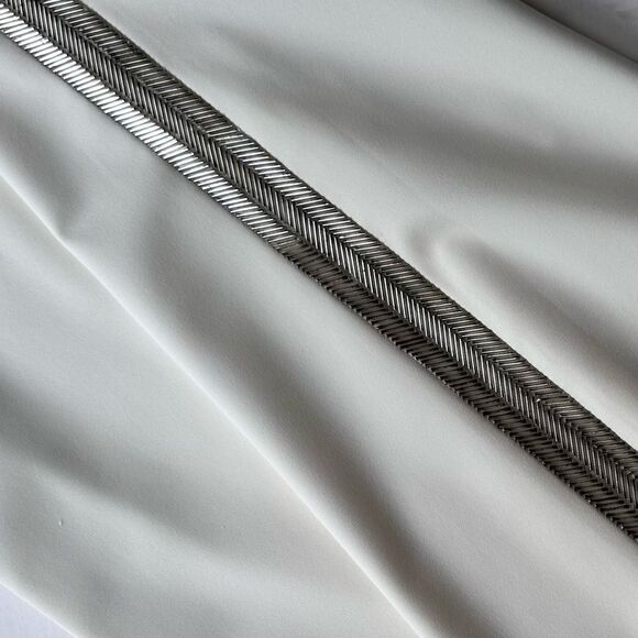 BCBGMAXAZRIA Onyx White Beaded Mini Shift Dress w/ Silver Metallic Size S $338 - Picture 5 of 14